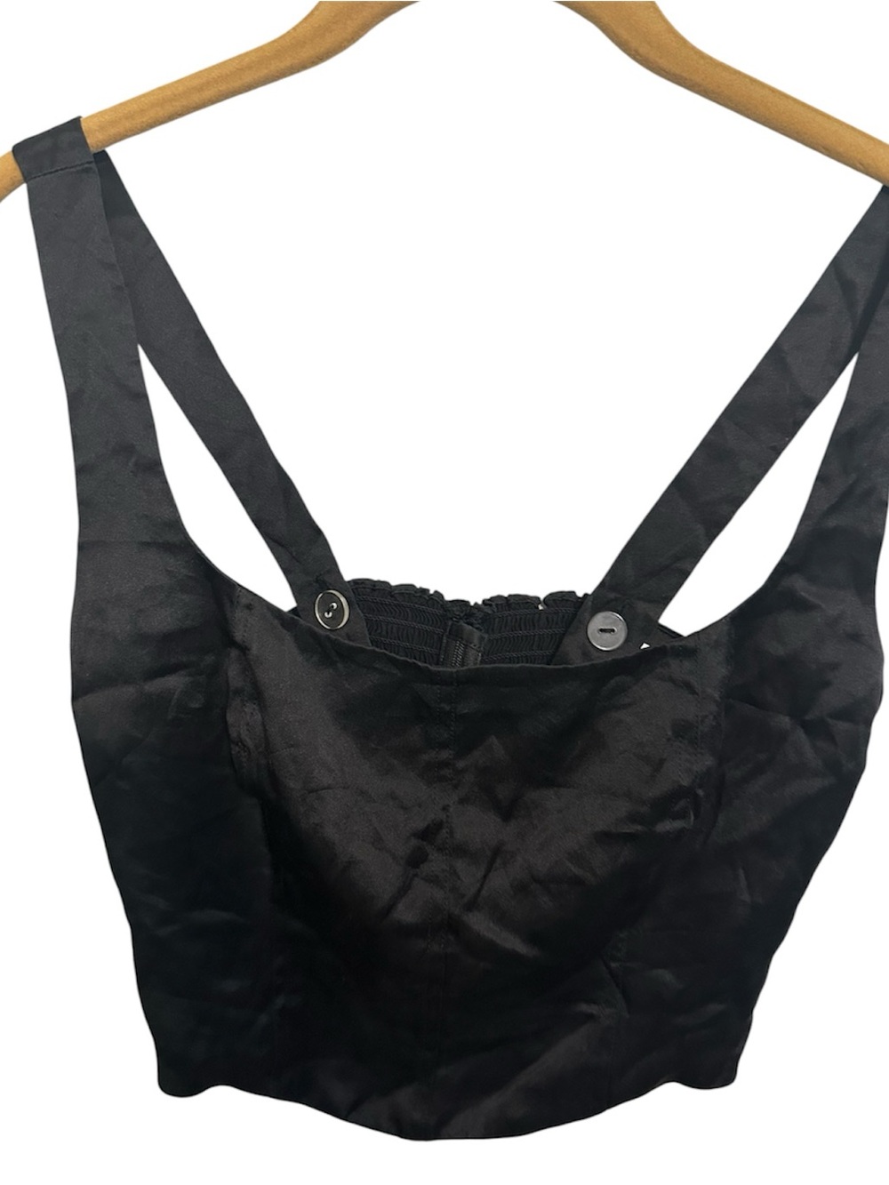 Reformation black Sorrento Silk Top